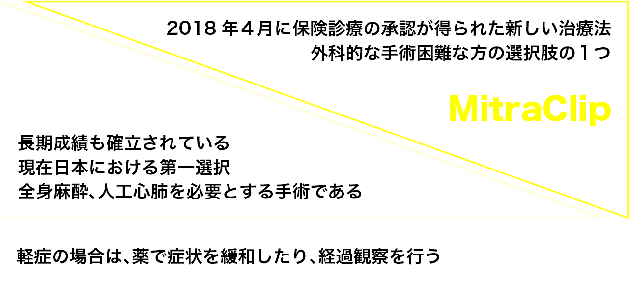 僧帽弁閉鎖不全症の治療方法